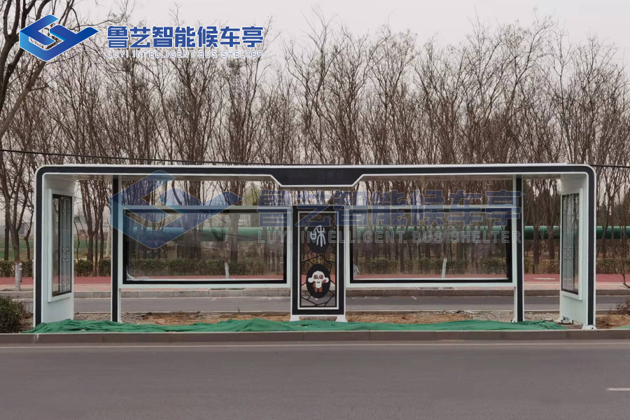 河南候車亭客戶項目完工現場反饋實景圖