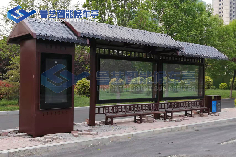河南智能仿古候車亭廠家連夜安裝部署完成